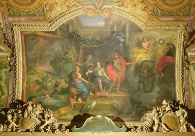 The Decision to Make War on the Dutch in 1671, Ceiling Painting from the Galerie des Glaces by Charles Le Brun